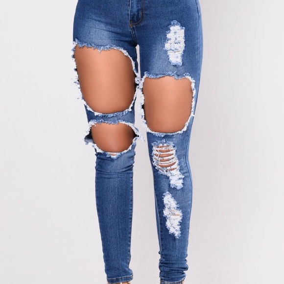 Fashion Nova Denim - Fashion Nova ripped catty jeans